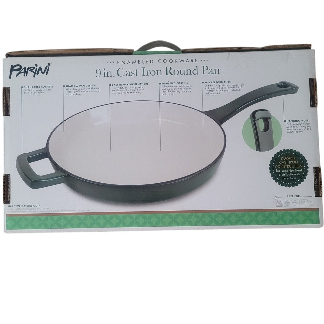 Parini 9in. Cast Iron Round Pan