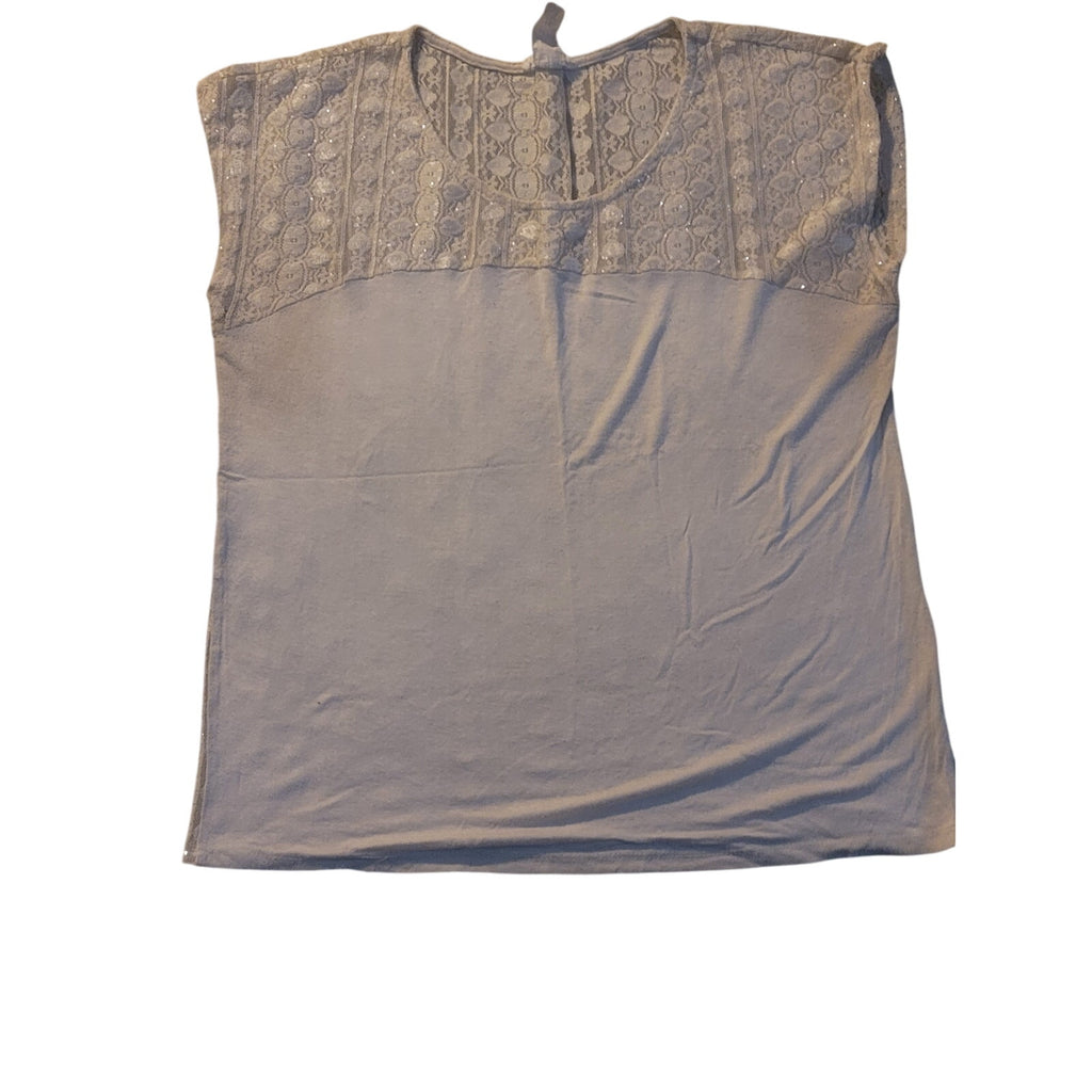 Pretty Good Beige Top W/ Lace