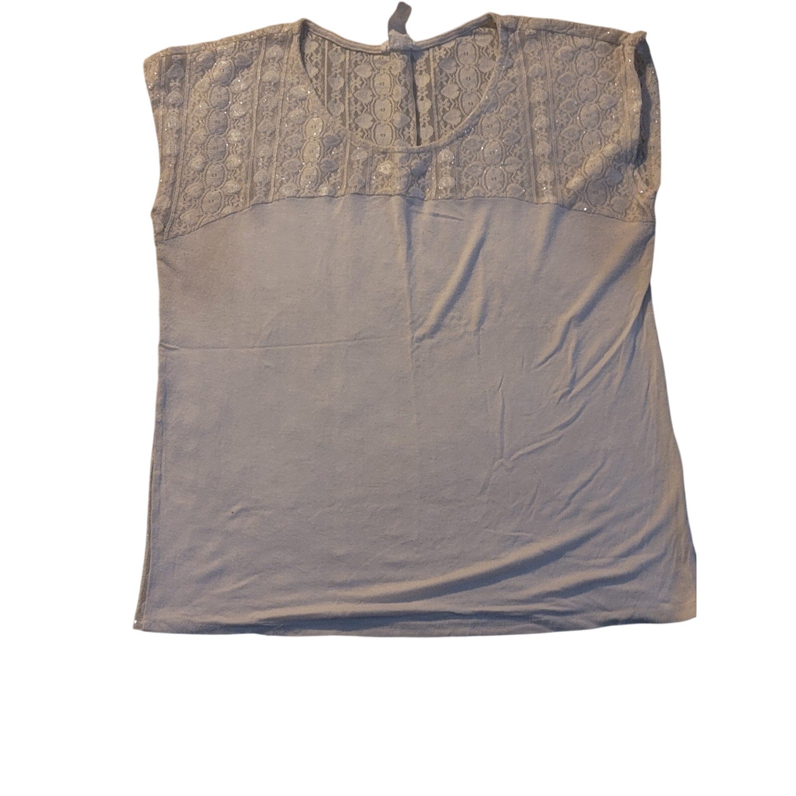 Pretty Good Beige Top W/ Lace
